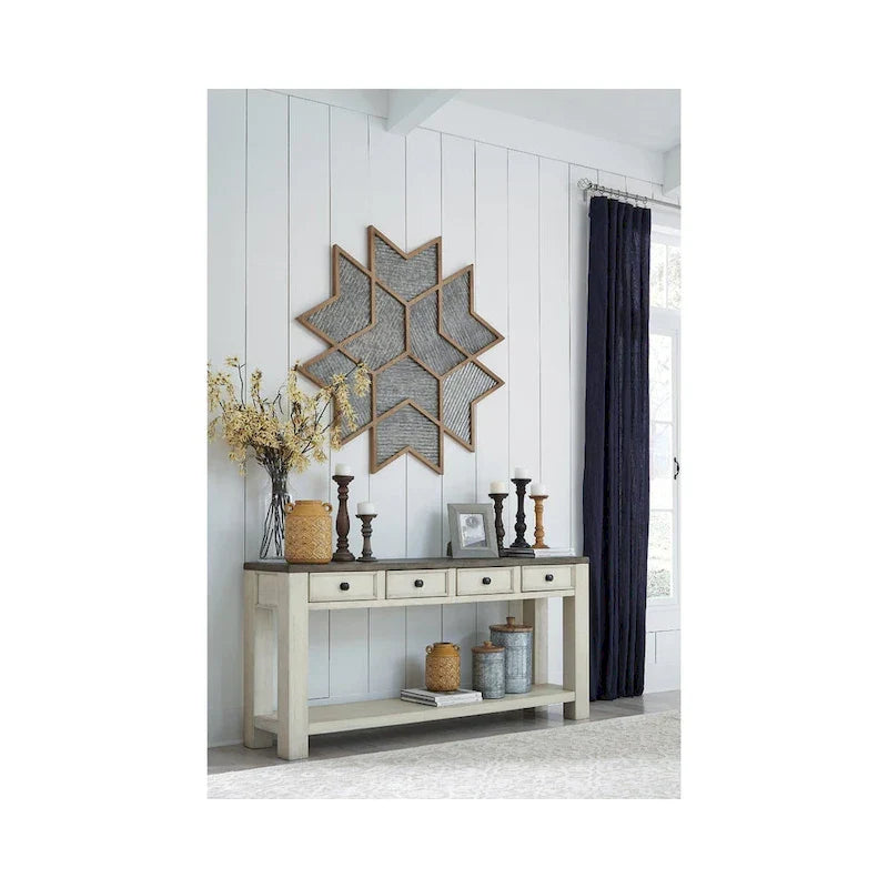 Signature Design by Ashley Bolanburg Rustic Farmhouse Sofa Table - image 1