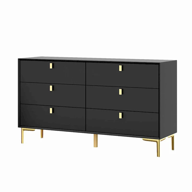 Mid-Century 6-Drawer Storage Dresser Chest Sideboard - image 9