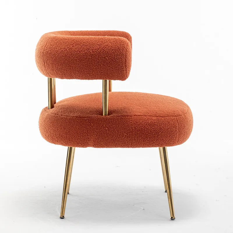 SEYNAR Contemporary Glam Upholstered Open-Back Accent Chair with Gold Legs - image 28