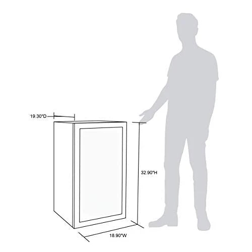 Beverage Refrigerator Cooler / 126 Cans Free Standing with Right Hinge Glass Door - image 7