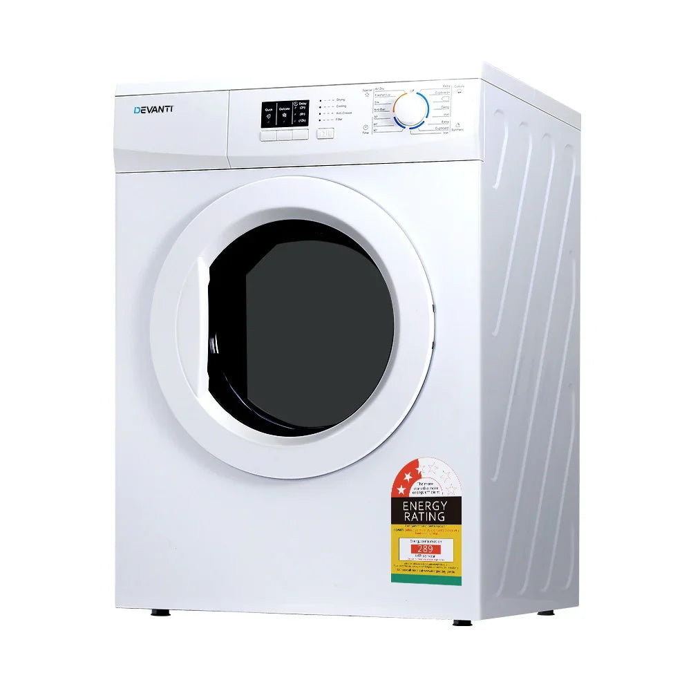 Devanti 7kg Vented Tumble Dryer - White - image 1