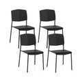 Set of 4 Stackable Dining Chairs with Ergonomic Backrest and Spacious Seat by Gymax - image 4