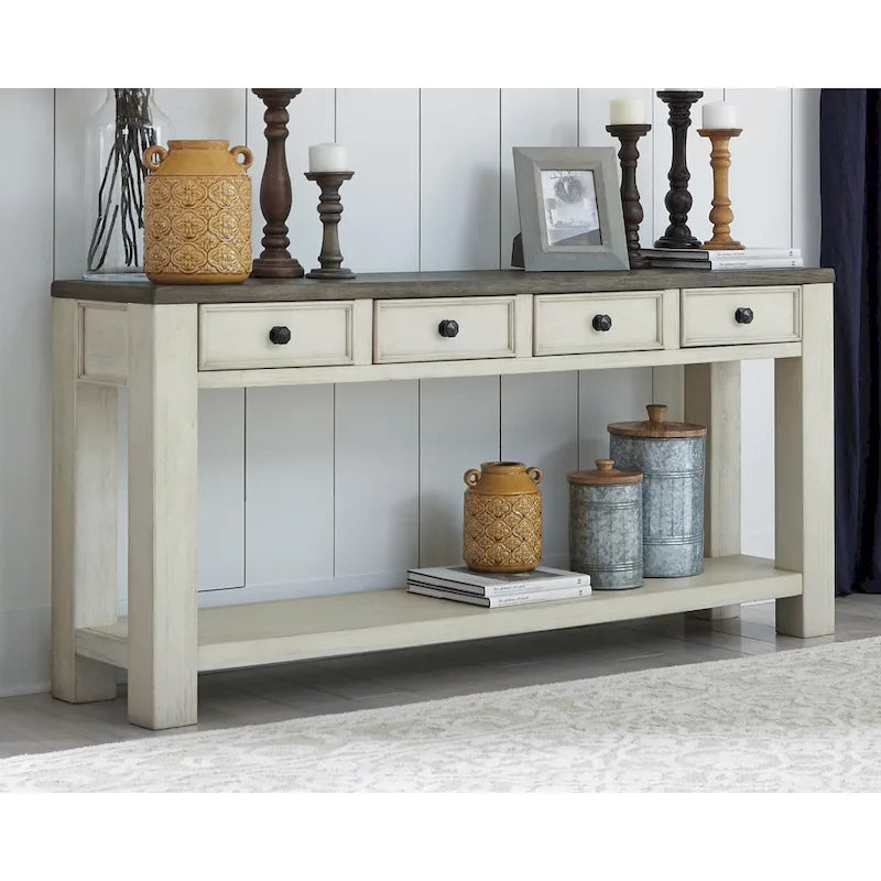 Signature Design by Ashley Bolanburg Rustic Farmhouse Sofa Table - image 8