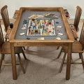 Board Game Table with Removable Top, Seats 4–6, 57"x33" Play Area - image 1
