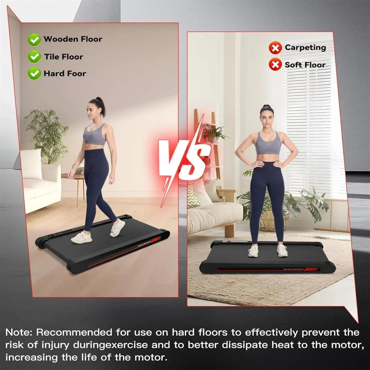 Walking Vibration Pad with APP, 3 in 1 Under Desk Treadmill, 2.5HP Low Noise Walking Treadmill Pad with Remote Control,Portab