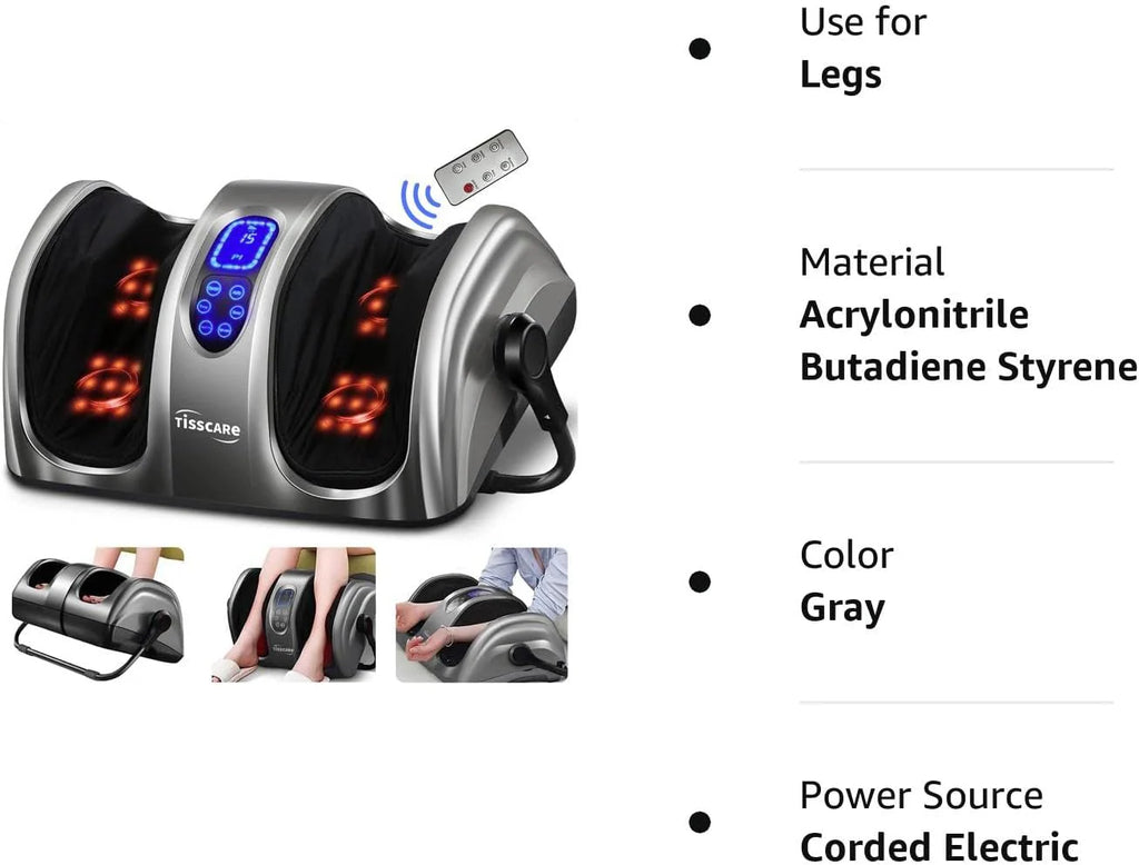 Shiatsu Foot Massager with Heat-Foot Massager Machine for Neuropathy, Plantar Fasciitis and Pain Relief-Massage Foot, Leg, Calf, Ankle with Deep Kneading Heat Therapy, Gift for Mother's Day - image 10