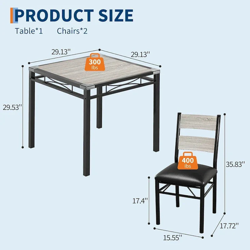 Wooden Dining Table Set with Upholstered Chairs for Kitchen - image 22