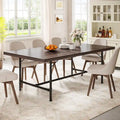 70.9-Inch Rustic Rectangle Dining Table with Metal Tube Frame - image 4