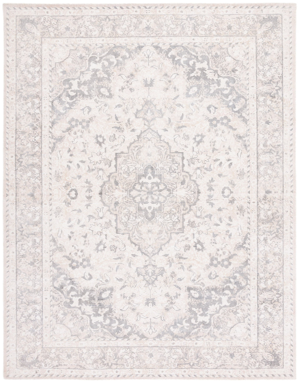 SAFAVIEH Restoration Vintage April Medallion Area Rug, Grey/Ivory, 8' x 10' - image 1