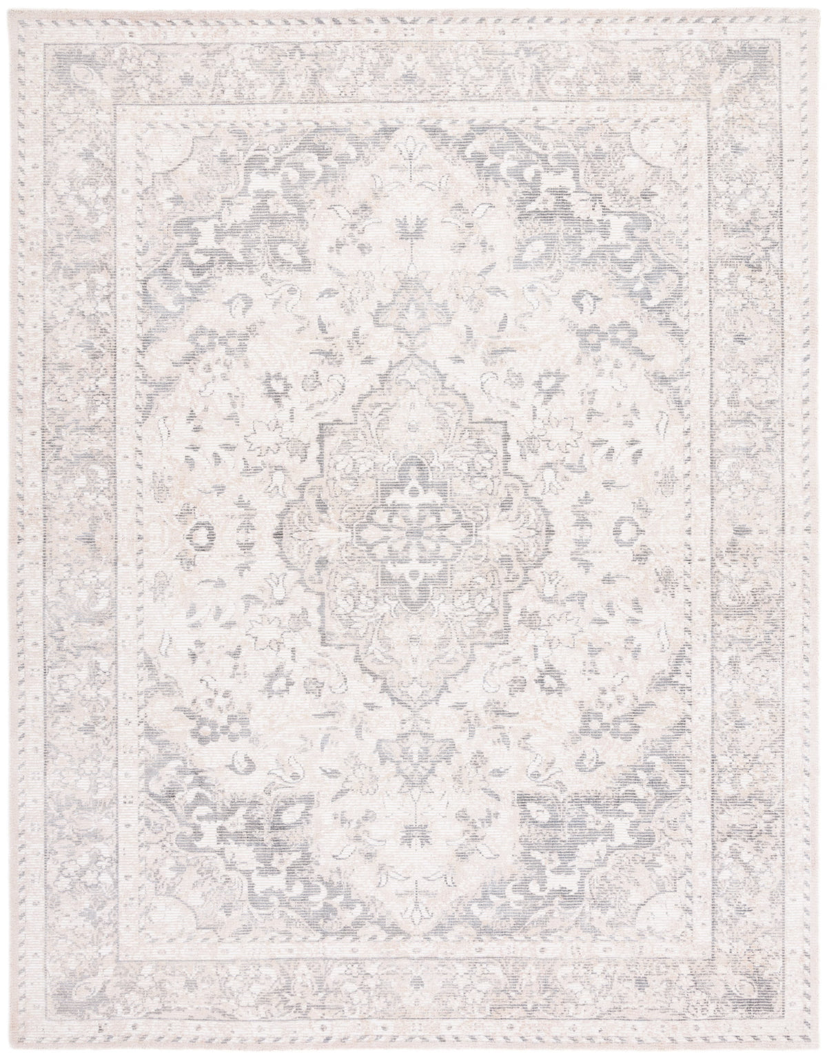 SAFAVIEH Restoration Vintage April Medallion Area Rug, Grey/Ivory, 8' x 10' - image 1