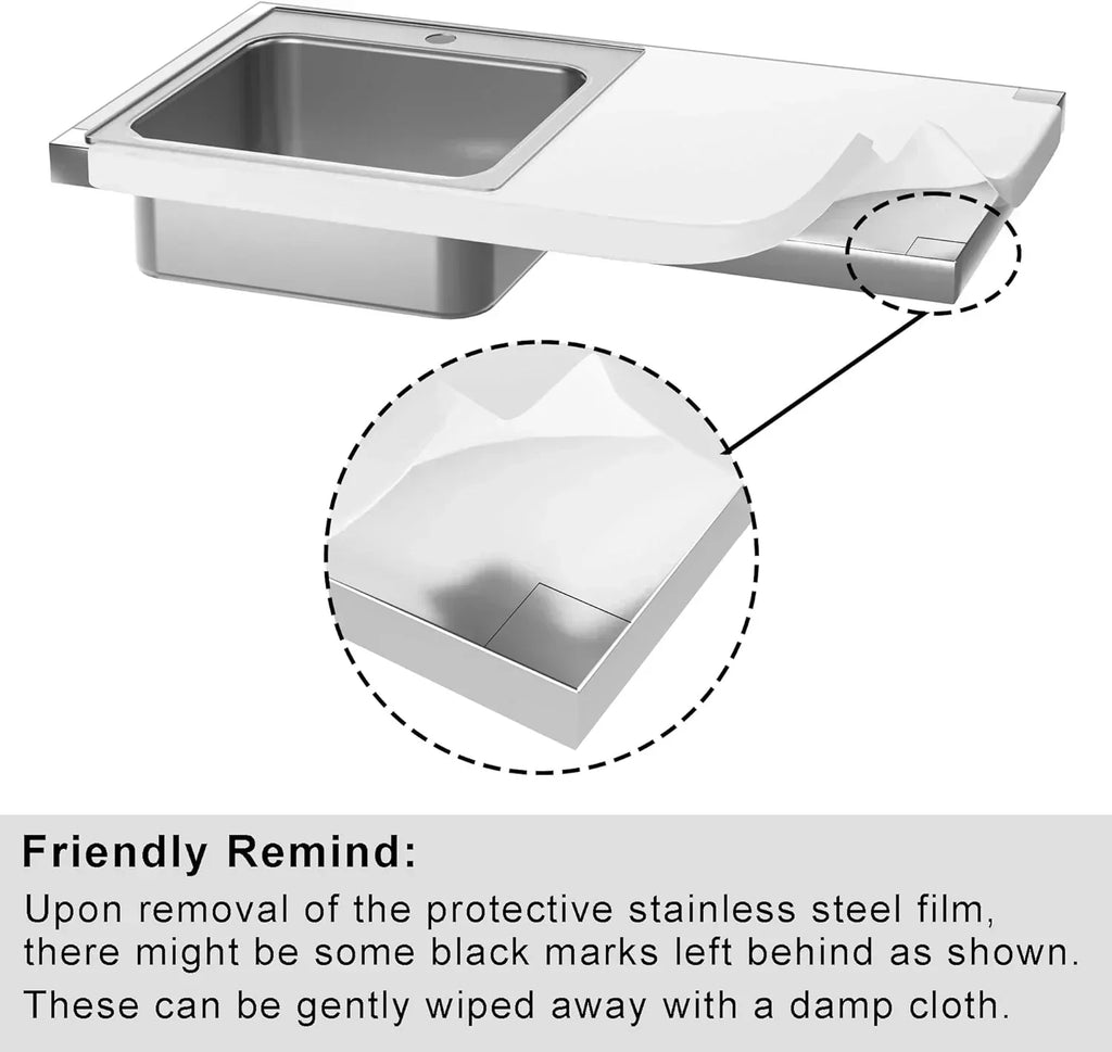 Outdoor Grill Table with Stainless Steel Sink - Metal Grill Cart Kitchen Island