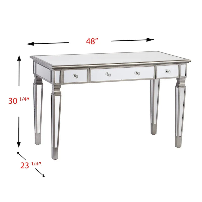 SEI Furniture Wheaton Glamorous Mirror Writing Desk - image 6
