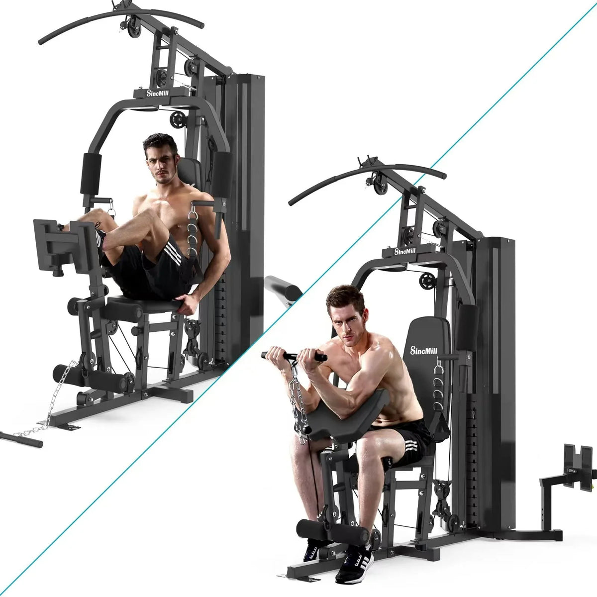 Home Gym SCM-1148L 148LB Multifunctional Full Body Home Gym Equipment for Home Workout