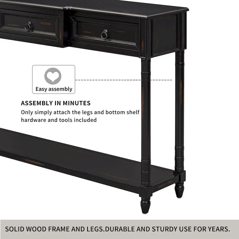 Entryway Console Table with Drawers and Extended Shelf - image 15