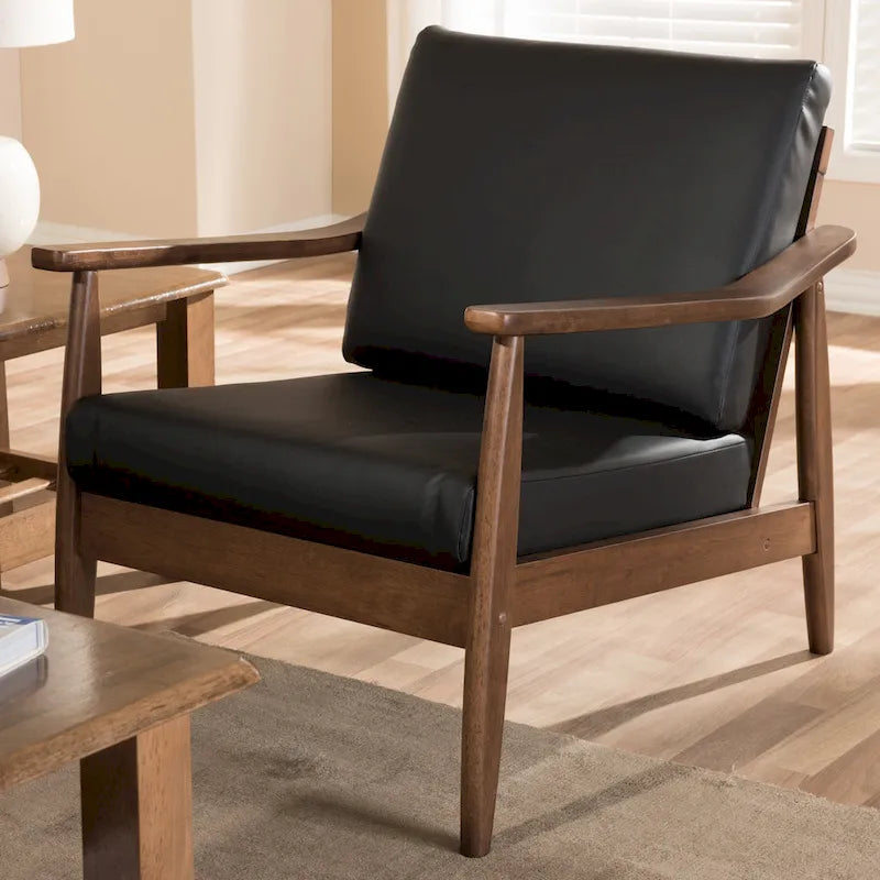 Baxton Studio Mid-Century Modern Lounge Chair - image 3