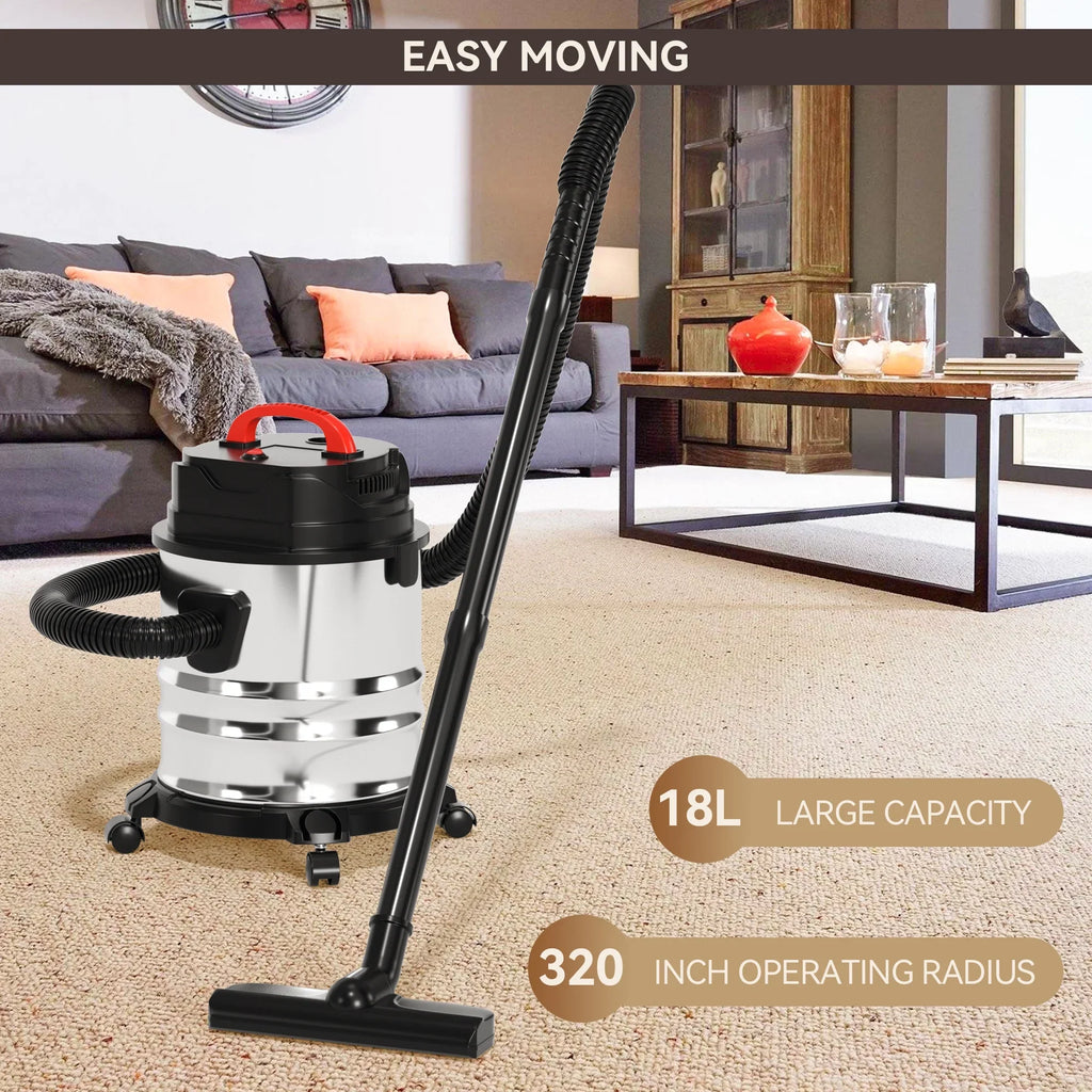 TOPTENG Wet Dry Vacuum Cleaner, 5 Gallon 1800W 6 HP Peak Stainless Steel Shop Vacuum Wet and Dry - image 11