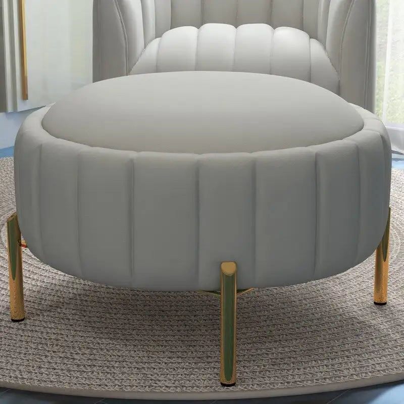 Swivel Accent Chair with Ottoman Set and Upholstered Cushion - image 22