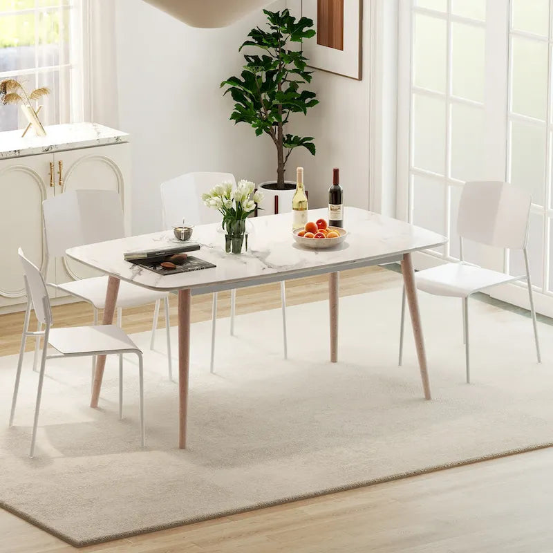 Set of 4 Stackable Dining Chairs with Ergonomic Backrest and Spacious Seat by Gymax - image 15