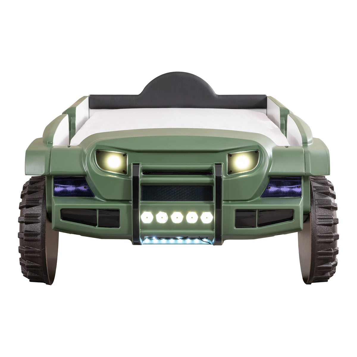Furniture of America Terra Kids Plastic Twin SUV Bed with LED and Sound, Black - image 35
