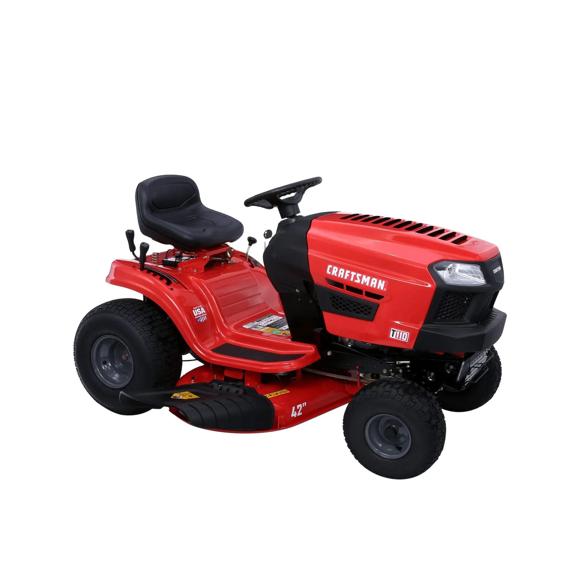 Craftsman T110 42-in Riding Lawn Mower – 17.5 HP Briggs & Stratton Engine – 7-Speed Transmission – Model 13AN77XS093 - image 6