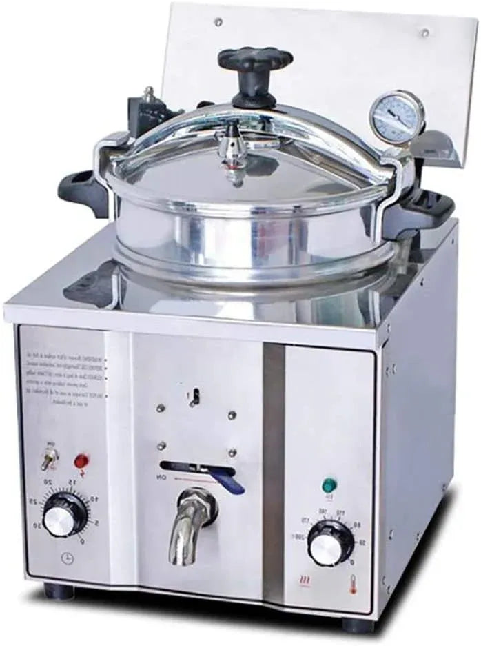 16L Pressure Fryer Commercial Electric Countertop Stainless Steel Cooking Machine Chicken Fish - image 1
