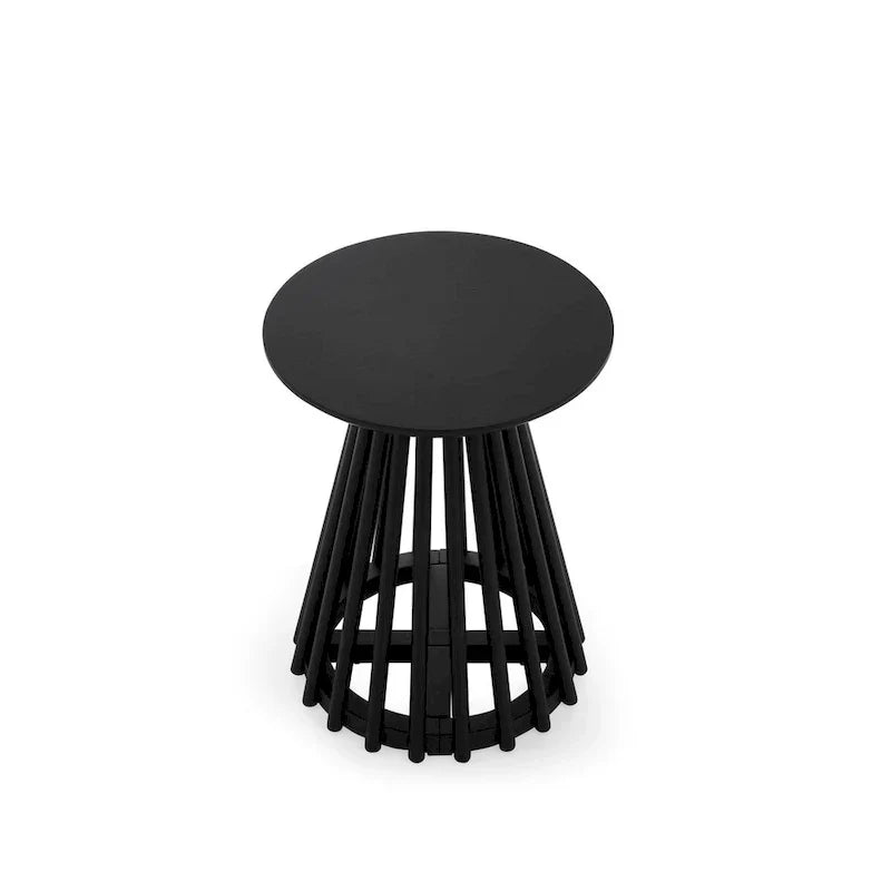 15.75-Inch Round Solid Wood Coffee Table - Minimalist End Table for Living Room - image 9