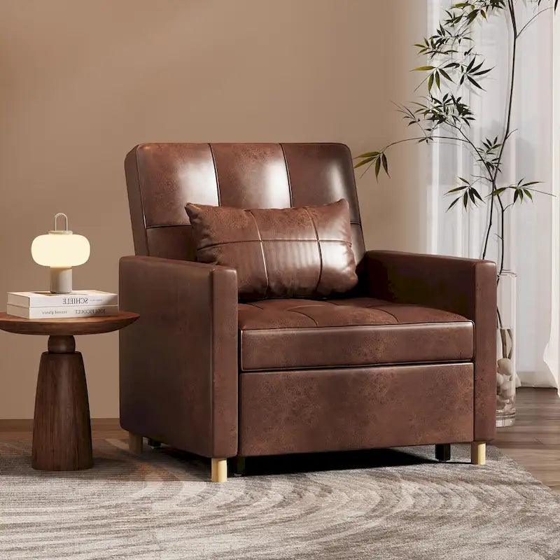 AECOJOY 3-in-1 Convertible Sleeper Sofa Chair with Pillow and Adjustable Backrest - image 12