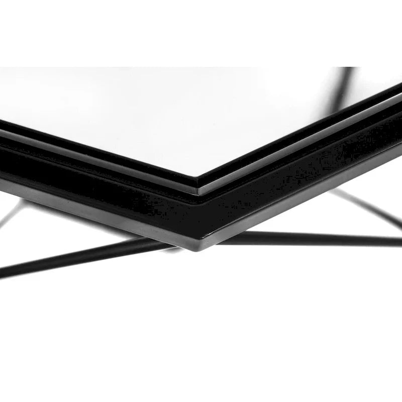 Malibu 22 Modern Octagonal Coffee Table with Tempered Glass Top and Durable Metal Geometric Base for Living Room or Office - image 36