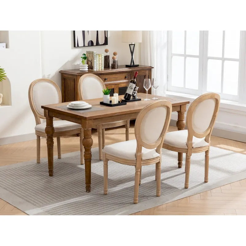 Set of 2 French Oval Back Dining Chairs - Elegant Retro Design with Solid Wood Frame - image 34