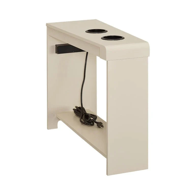 Compact Charging Side Table - Nightstand with Storage, Dual Power Outlets & USB Ports - image 20