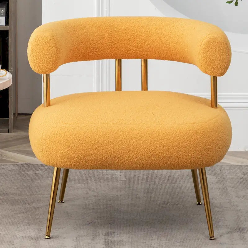 SEYNAR Contemporary Glam Upholstered Open-Back Accent Chair with Gold Legs - image 34