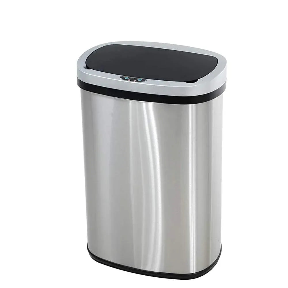 Bigacc 13 Gallon 50 Liter Kitchen Trash Can with Touch-Free & Motion Sensor, Automatic Stainless-Steel Garbage Can, Anti-Fing