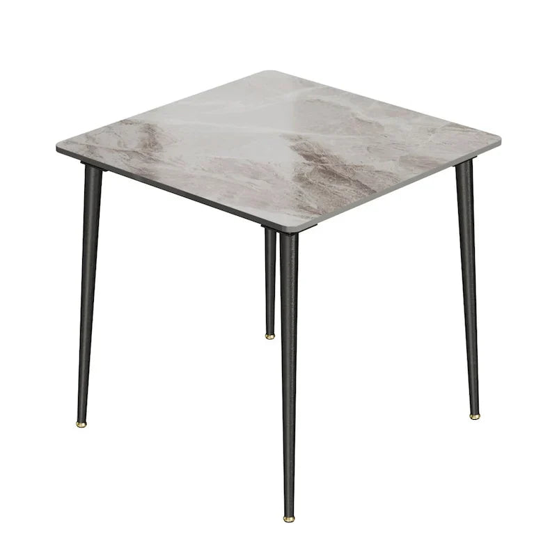 Contemporary Slate Kitchen Dining Table with Sintered Stone Surface and Metal Legs (Table Only) - 31.5 x 31.5 x 30 inches - image 19