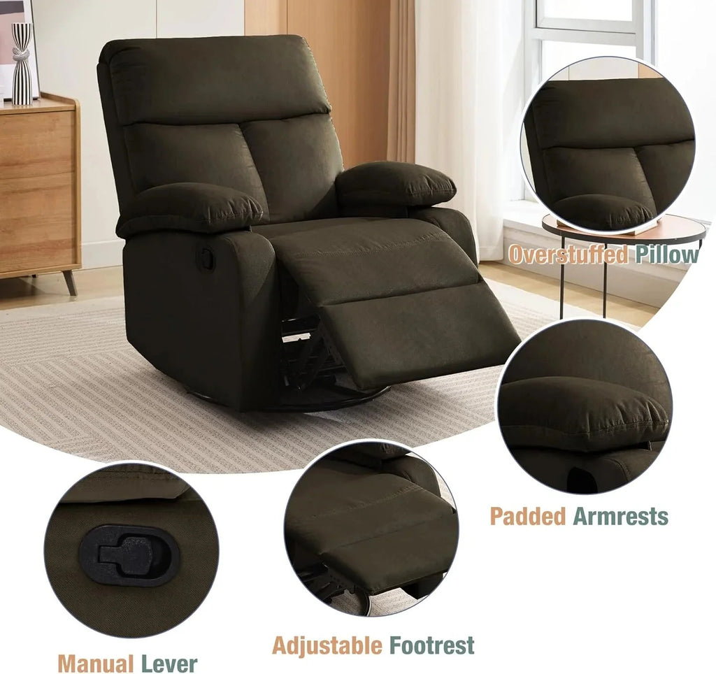 Small Swivel Rocker Recliner Chair for Compact Spaces - image 28