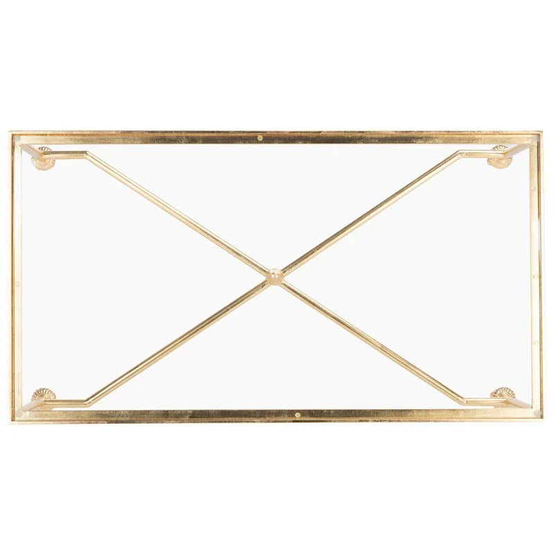 SAFAVIEH Couture Araminta Gold Leaf Coffee Table - Dimensions: 44" W x 24" L x 20.5" H - image 8