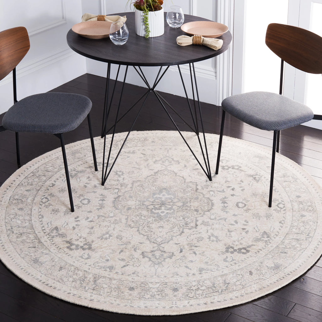 SAFAVIEH Restoration Vintage April Medallion Area Rug, Grey/Ivory, 8' x 10' - image 16
