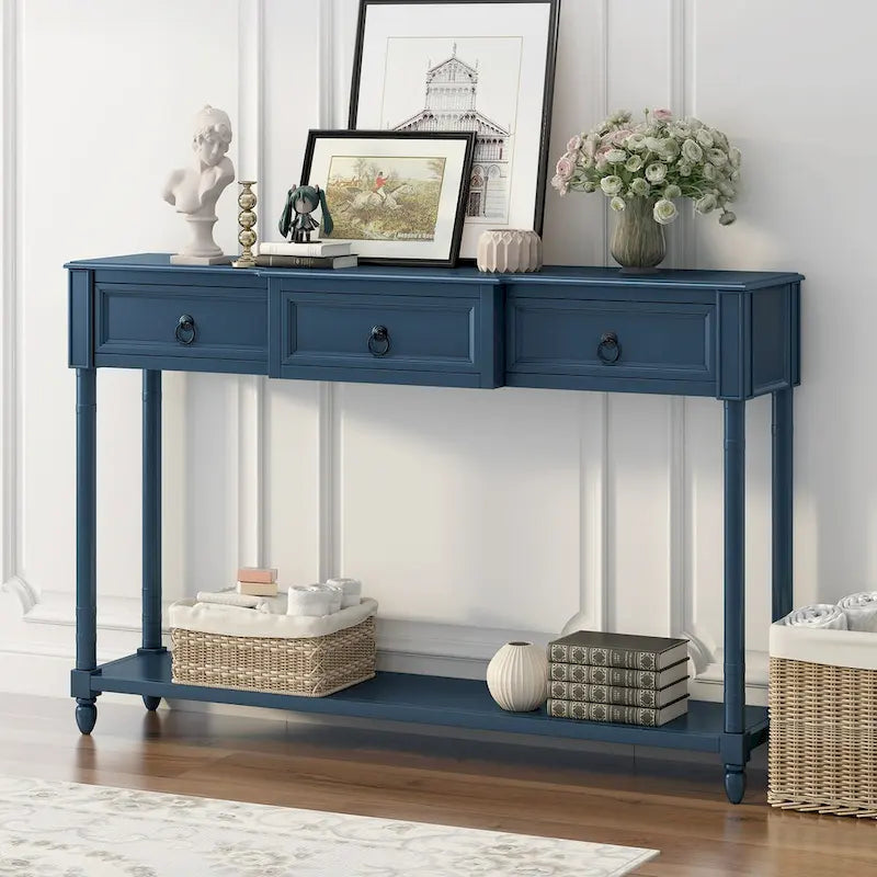 Entryway Console Table with Drawers and Extended Shelf - image 7
