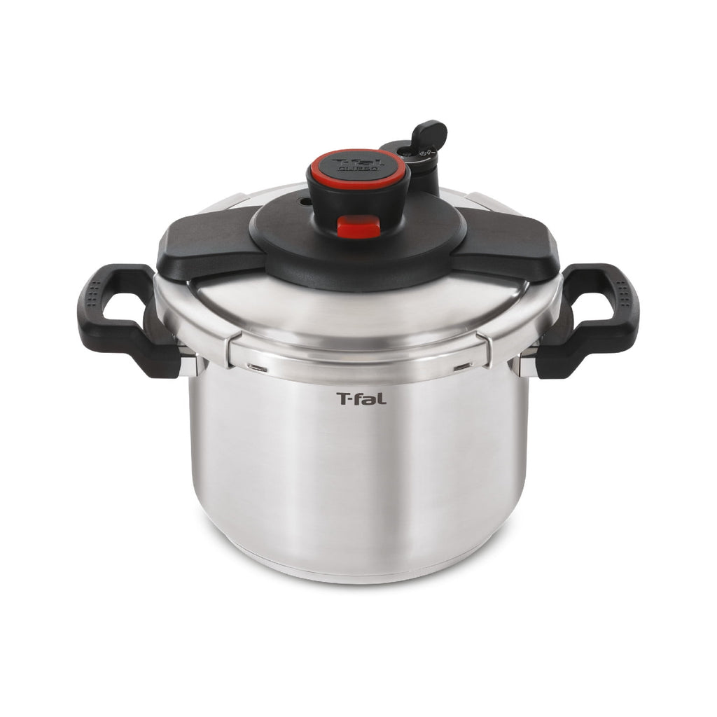 T-fal Clipso, Stainless Steel Pressure Cooker, 8 Quart, Silver