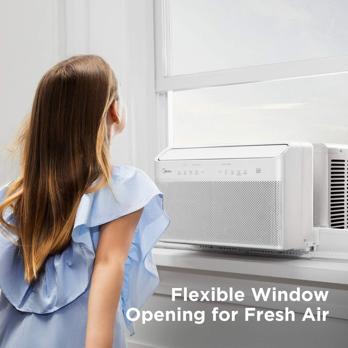 U-Shaped Inverter Window Air Conditioner 12,000BTU with Open Window Flexibility, Robust Installation,Extreme Quiet, 35% Energ