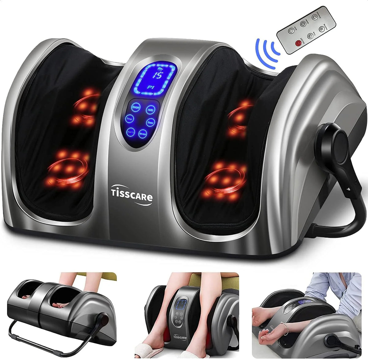 Shiatsu Foot Massager with Heat-Foot Massager Machine for Neuropathy, Plantar Fasciitis and Pain Relief-Massage Foot, Leg, Calf, Ankle with Deep Kneading Heat Therapy, Gift for Mother's Day - image 1