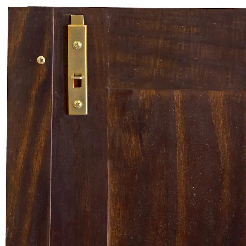 3-Door Wardrobe Armoire - White/Mocha/Java - Solid Wood - image 8
