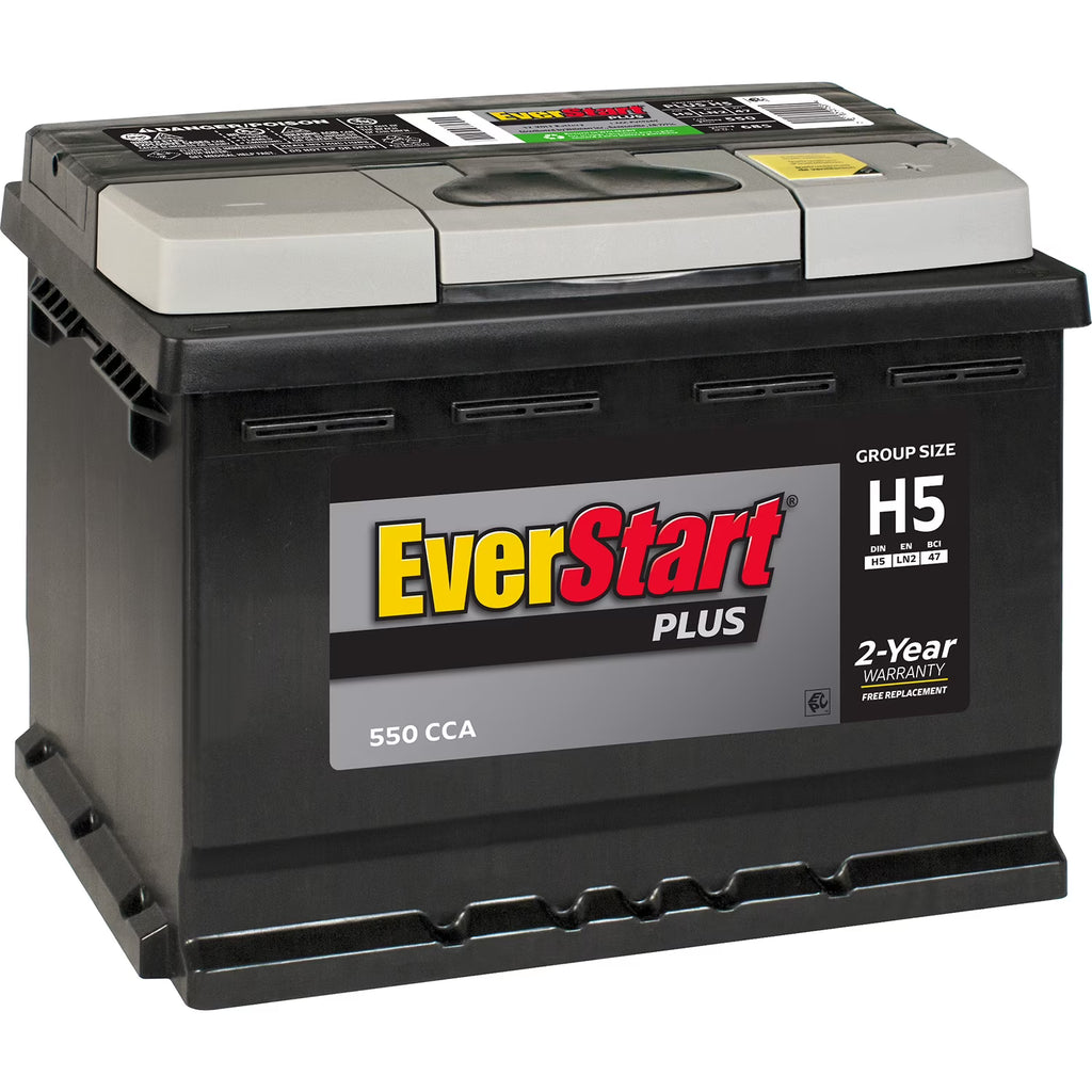 EverStart Plus Lead Acid Automotive Battery, Group Size H5 / LN2 / 47 12 Volt, 550 CCA 80RC - image 1