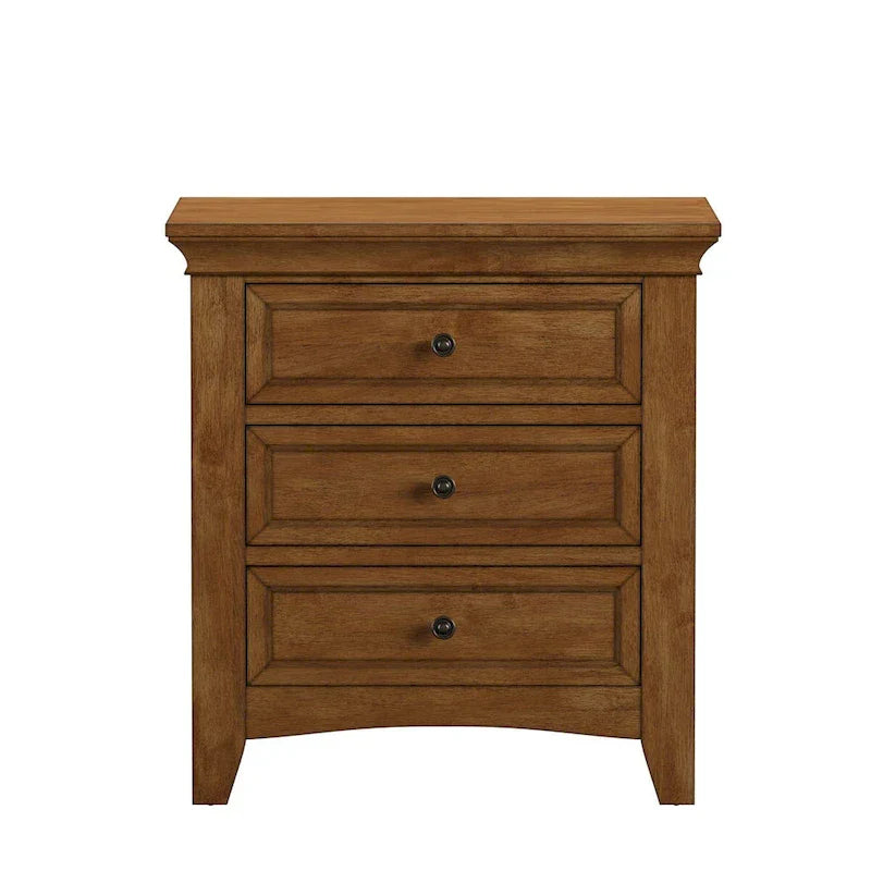 iNSPIRE Q Classic Ediline 3-Drawer Wooden Nightstand with Charging Station - image 9