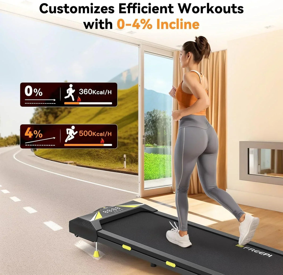 Walking Vibration Pad with APP, 3 in 1 Under Desk Treadmill, 2.5HP Low Noise Walking Treadmill Pad with Remote Control,Portab
