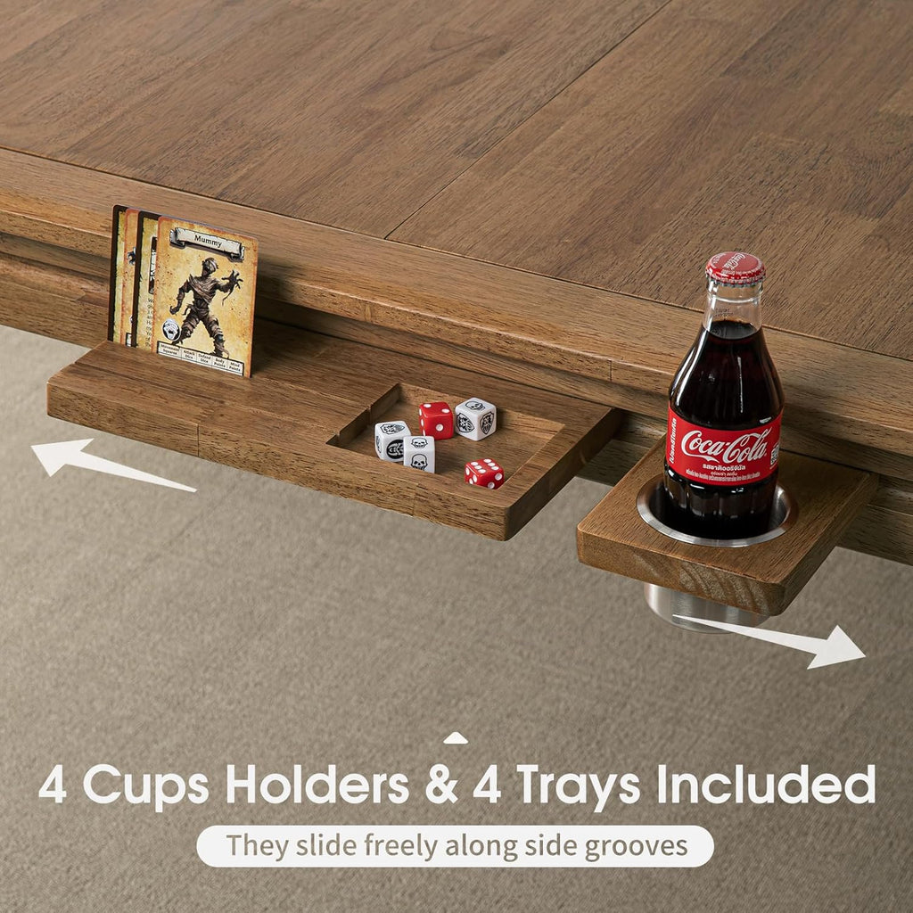 Board Game Table with Removable Top, Seats 4–6, 57"x33" Play Area - image 7