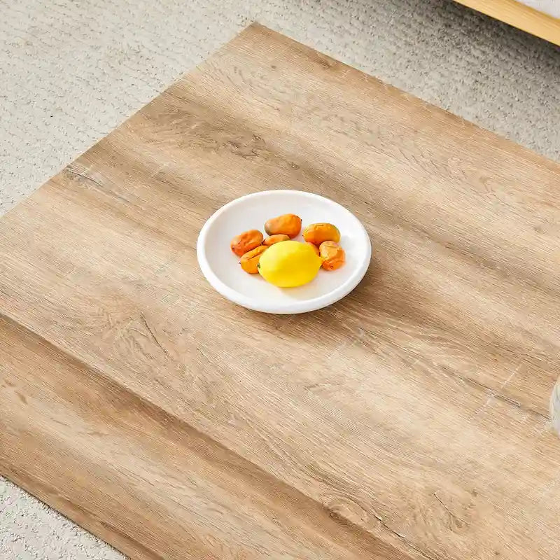 Contemporary Rectangular Coffee Table with Sturdy Base and Imitation Marble Finish for Living Room - image 15