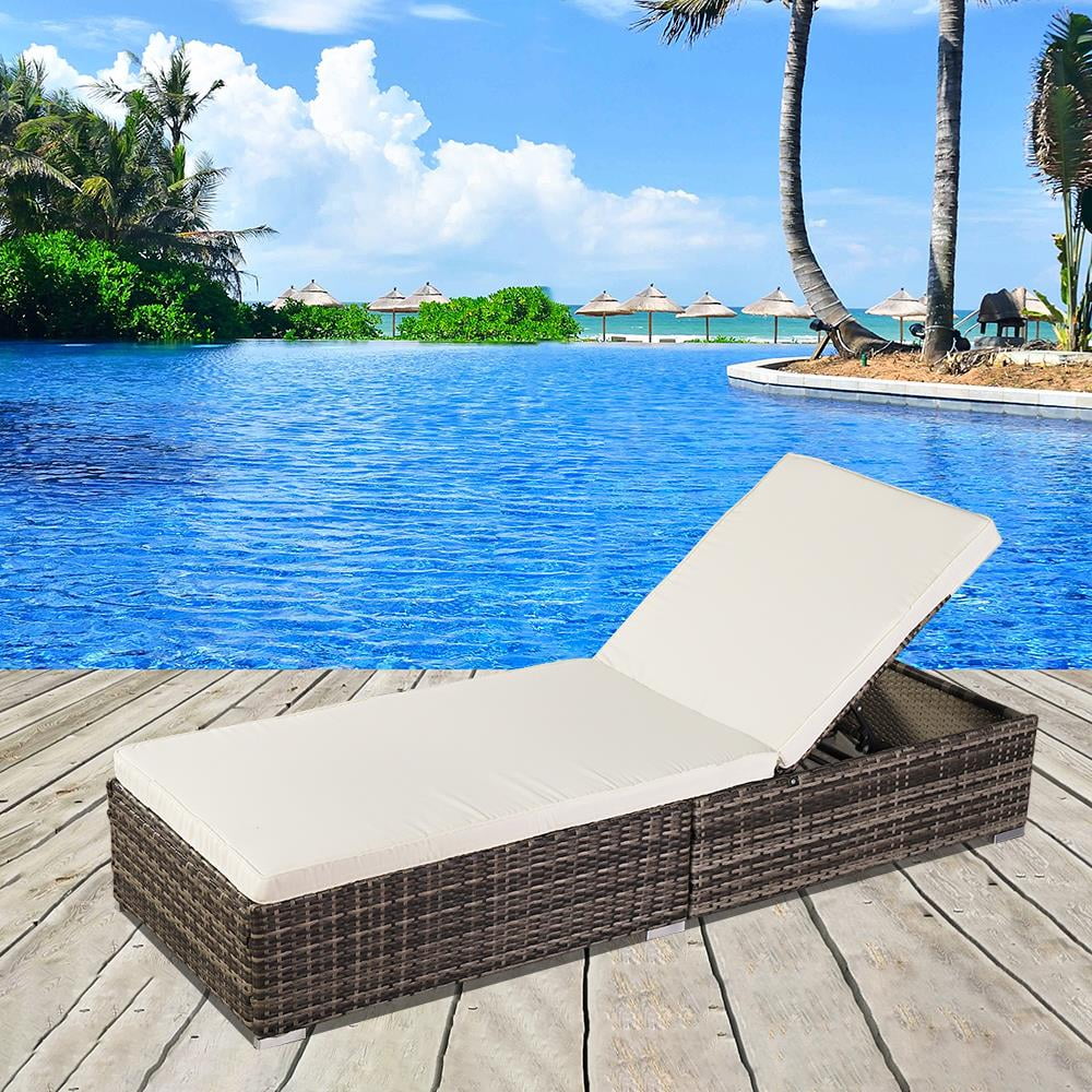 GoDecor Outdoor Wicker Rattan Sunloungers Recliner Sun Bed Lounger Pool Garden - image 4