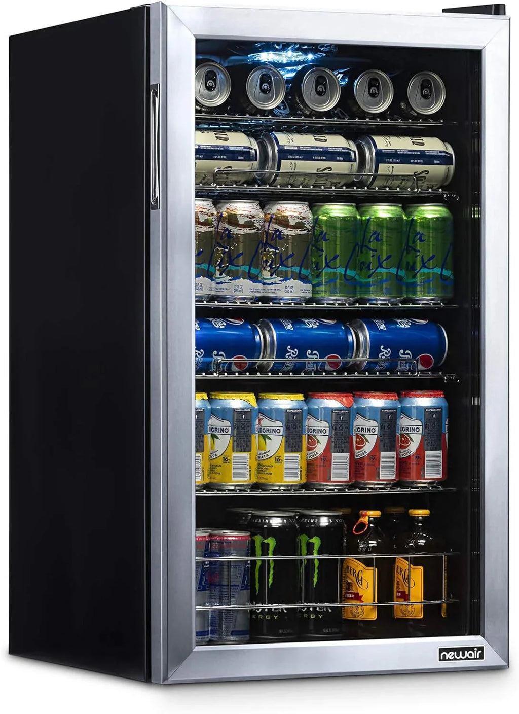 NewAir Beverage Refrigerator Cooler / 126 Cans Free Standing with Right Hinge Glass Door - image 1