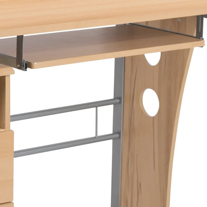 3-Drawer Pedestal Computer Desk with Keyboard Tray - image 47