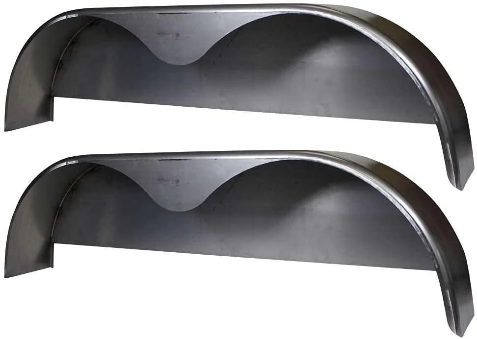 72×10-3/4 Tandem Axle Steel Trailer Fender with Back Plate Welded In (2-Pack) - image 1